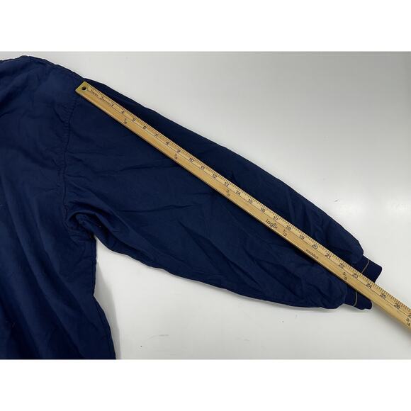Swingster Windbreaker Size XL USA Today Blue Embroidered Long Sleeve V-Neck - Picture 10 of 12